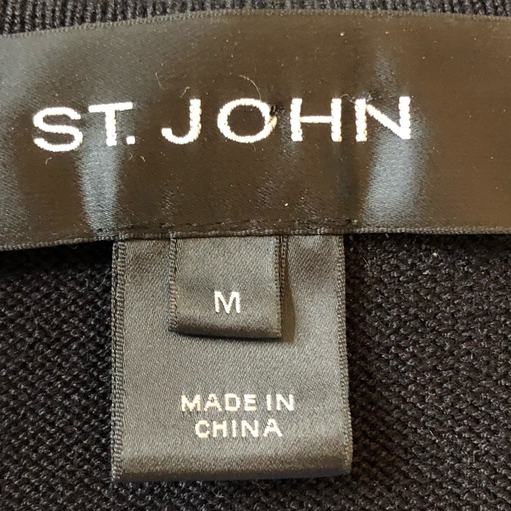 St. John Silk Knit Sequin Blue Cardigan (M) - Picture 5 of 8